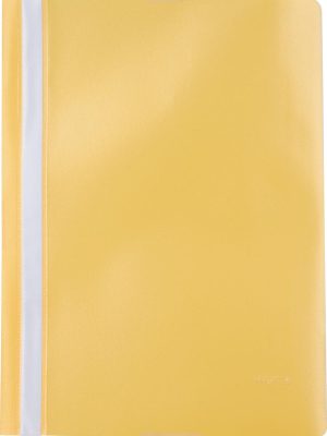 Pergamy snelhechtmap, ft A4, PP, pak van 5 stuks, geel
