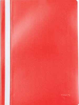 Pergamy snelhechtmap, ft A4, PP, pak van 5 stuks, rood