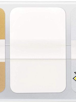 Post-it Index Strong Metallic, ft 25,4 x 38 mm, set van 3 kleuren (goud, wit en zilver)