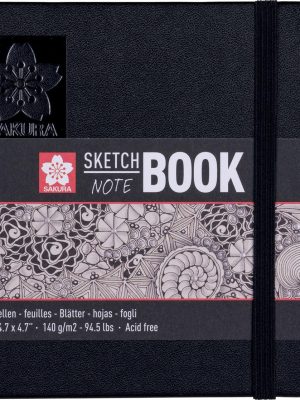 Sakura schetsboek, 80 vel, 140 g/m², ft 12 x 12 cm, wit papier