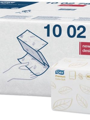 Tork Premium handdoek extra soft, 2-laags, ZZ-fold, systeem H3, wit, 200 sheets, pak van 15 stuks