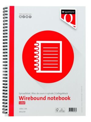 Spiraalblok quantore a4 lijn spiraal 200pag 70gr | 5 stuks