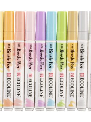 Brushpen talens ecoline set 10 stuks pastel