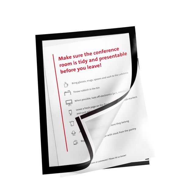 Infokader quantore zelfklevend a4 zwart 1 Infokader quantore zelfklevend a4 zwart