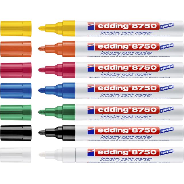 Paintmarker edding 8750 industrie 2-4mm rood 1 Paintmarker edding 8750 industrie 2-4mm rood