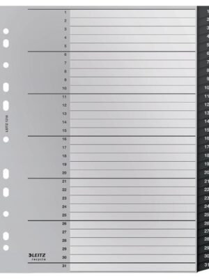 Tabblad leitz recycle a4 1-31 extra breed pp | 50 stuks
