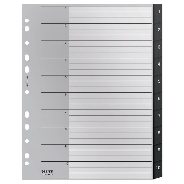 Tabblad leitz recycle a4 1-10 extra breed pp | 3000 stuks 1 Tabblad leitz recycle a4 1-10 extra breed pp | 3000 stuks