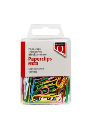 Paperclip quantore 28mm assorti 100 stuks