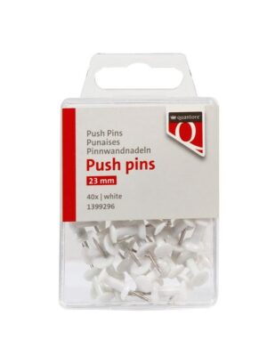 Push pins quantore wit 40 stuks