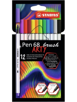 Brushstift stabilo pen 68/12 arty 12st assorti | 6 stuks