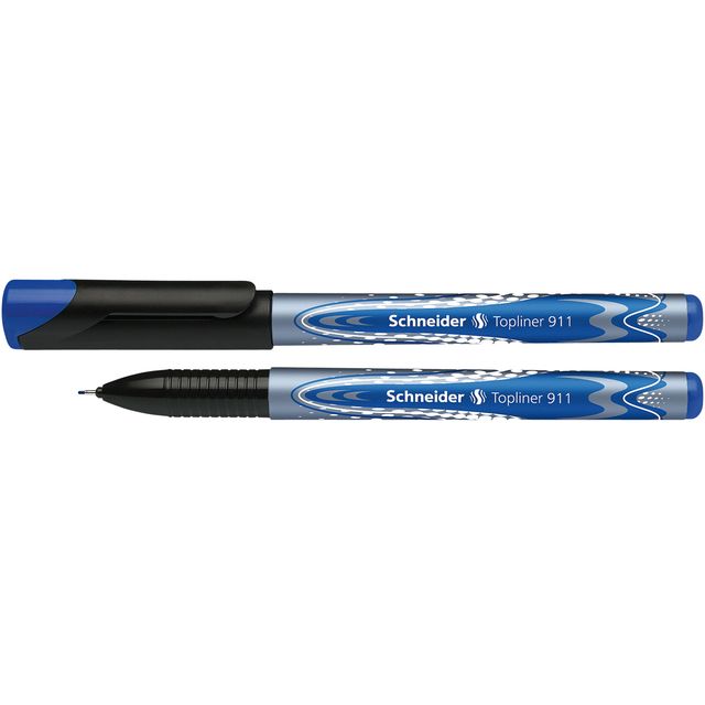Fineliner schneider topliner 911 0.4mm blauw | 10 stuks 1 Fineliner schneider topliner 911 0.4mm blauw | 10 stuks