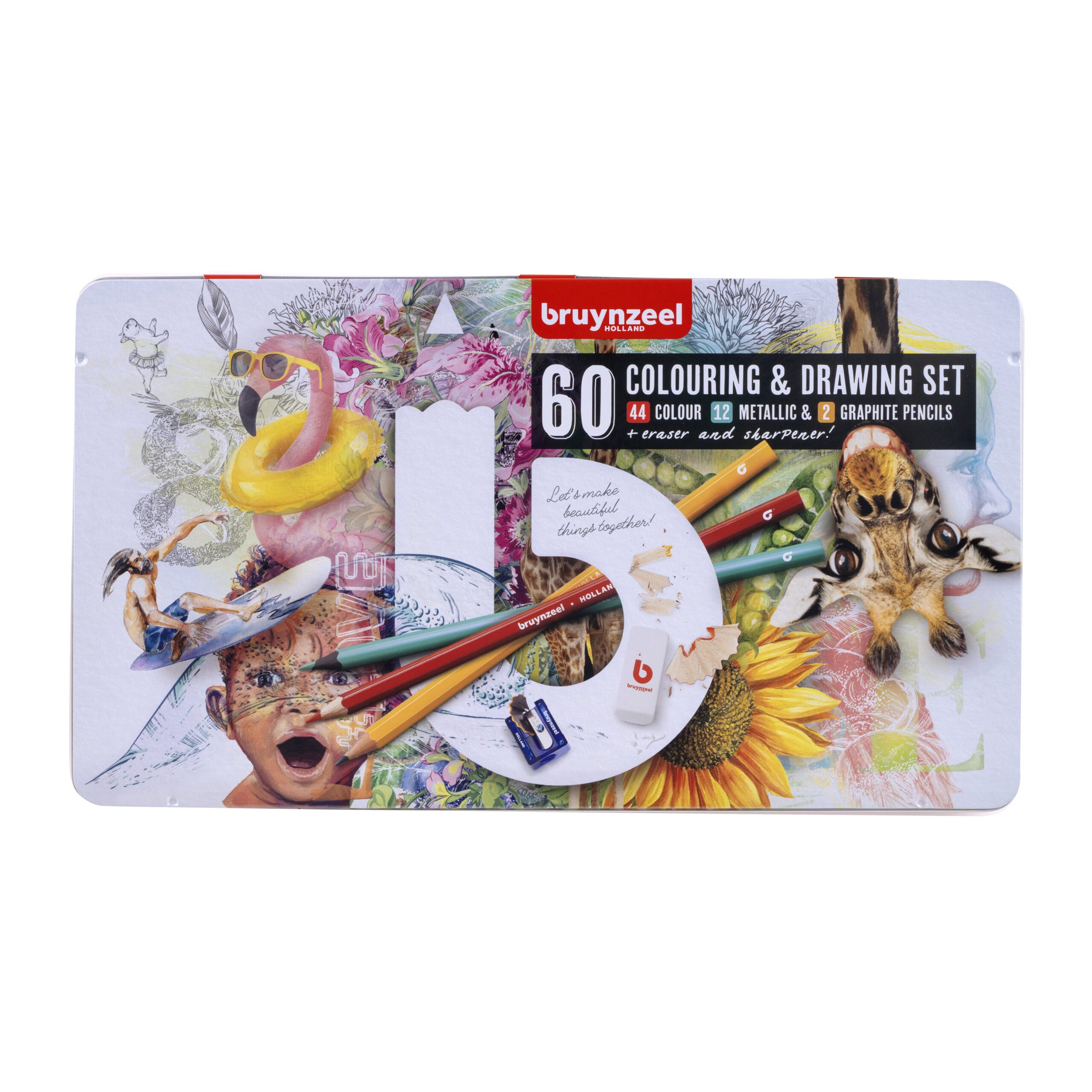 Tekenset bruynzeel creatieve kunstenaars 60 delen | 4 stuks 1 Tekenset bruynzeel creatieve kunstenaars 60 delen | 4 stuks