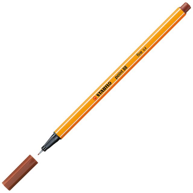 Fineliner stabilo point 88/38 f krijtrood | 10 stuks 1 Fineliner stabilo point 88/38 f krijtrood | 10 stuks