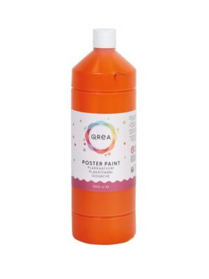 Plakkaatverf qrea oranje 1000ml | 6 stuks