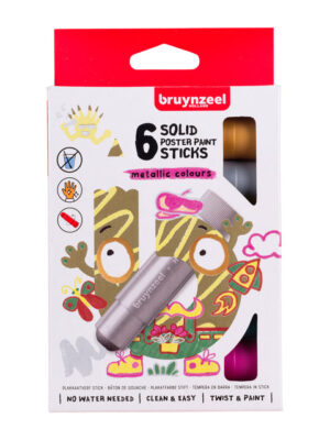 Verfstift bruynzeel kids assorti metallic 6 stuks