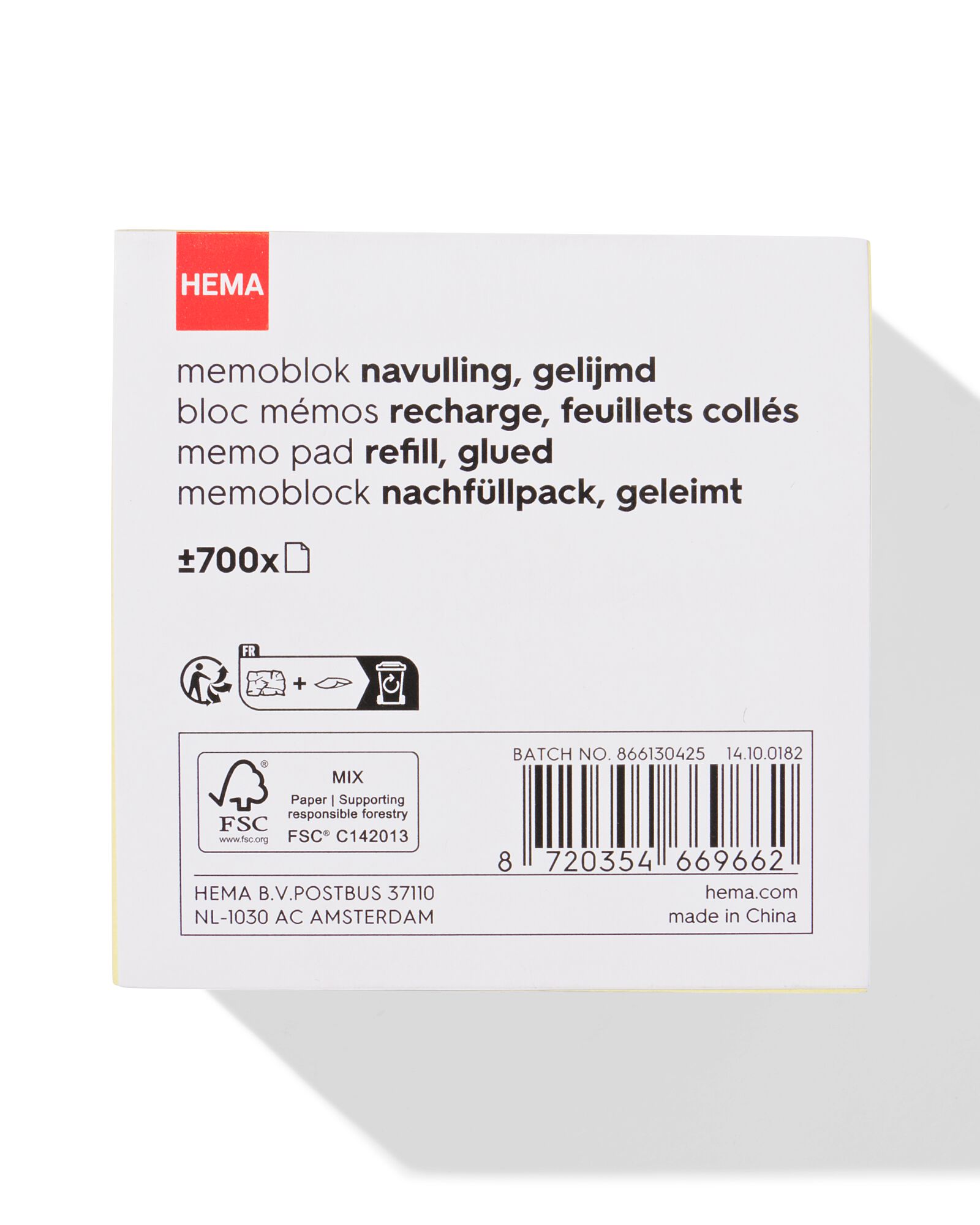 HEMA HEMA Memoblok Navulling Pastel 1 HEMA HEMA Memoblok Navulling Pastel