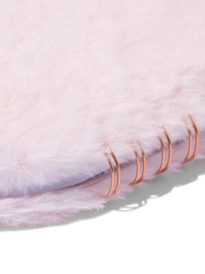 HEMA HEMA Notitieboek 15.5x15.5x2cm Gelinieerd Fluffy Hart (beige)