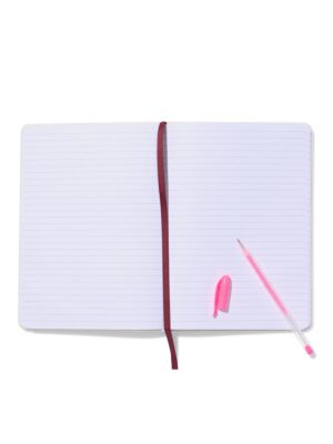 HEMA HEMA Notitieboek A5 Gelinieerd Canvas Croissant (gebroken wit)