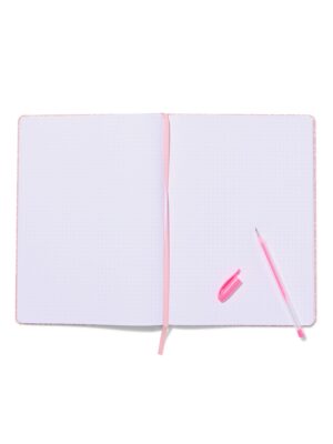 HEMA HEMA Notitieboek B5 Gestipt Roze (roze)