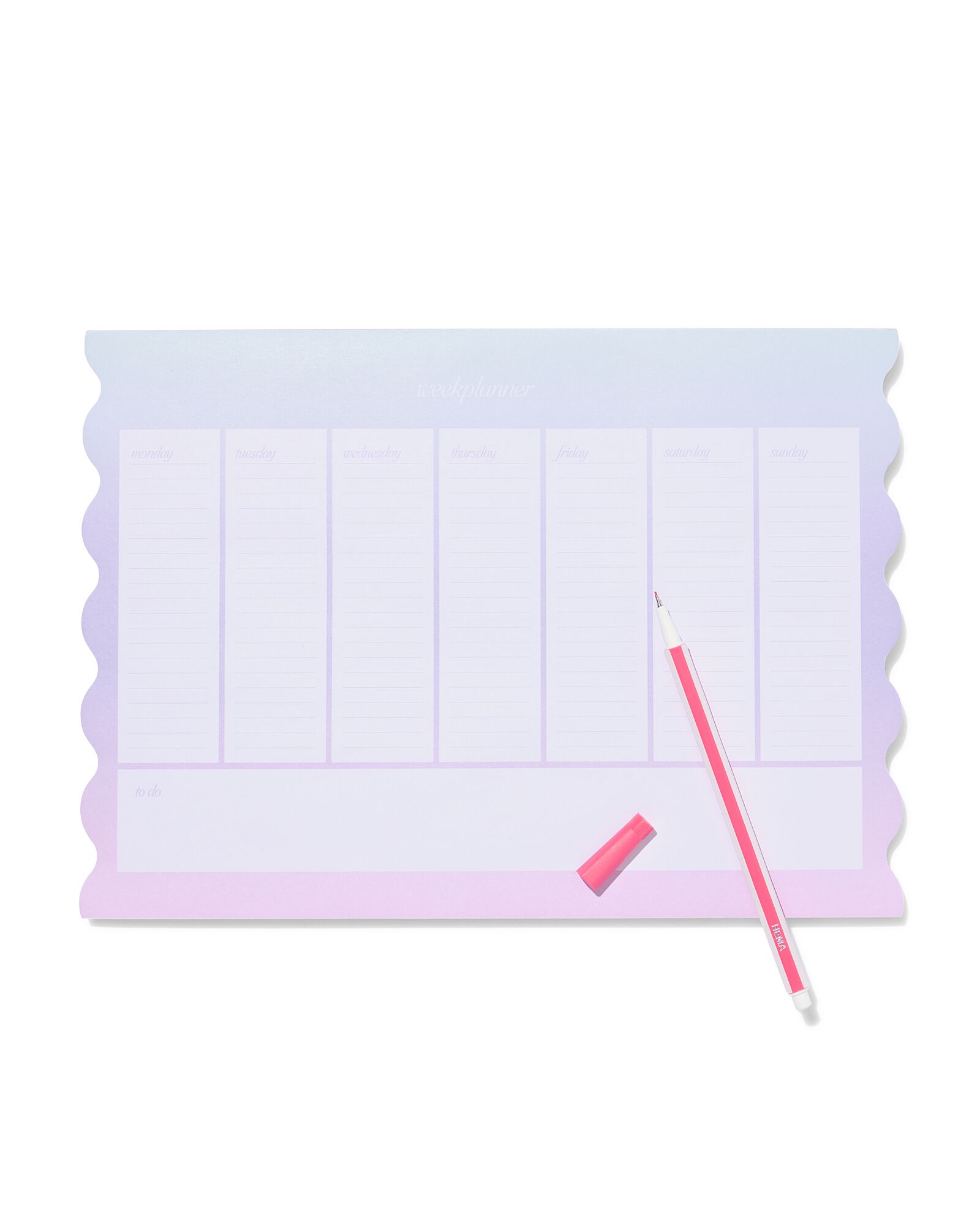 HEMA HEMA Weekplanner 29.7x21cm Golven 1 HEMA HEMA Weekplanner 29.7x21cm Golven