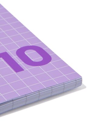 HEMA HEMA Collegeblokken Lila A4 Geruit 10mm - 3 Stuks (lila)
