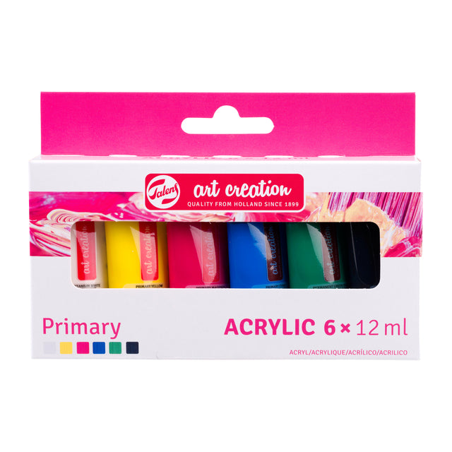Acrylverf talens art creation 12ml 6st primary ass 1 Acrylverf talens art creation 12ml 6st primary ass