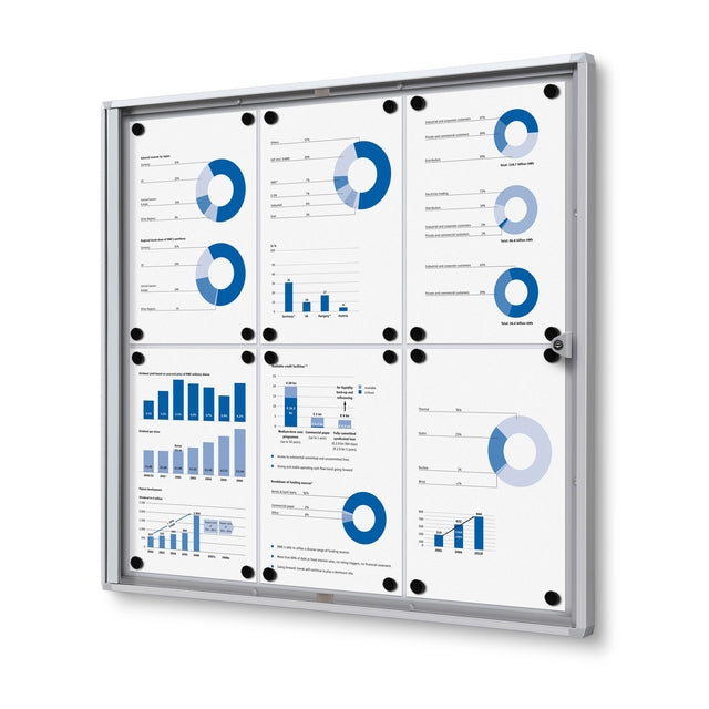 Vergrendelbaar notitiebord indoor economy 6x a4 1 Vergrendelbaar notitiebord indoor economy 6x a4