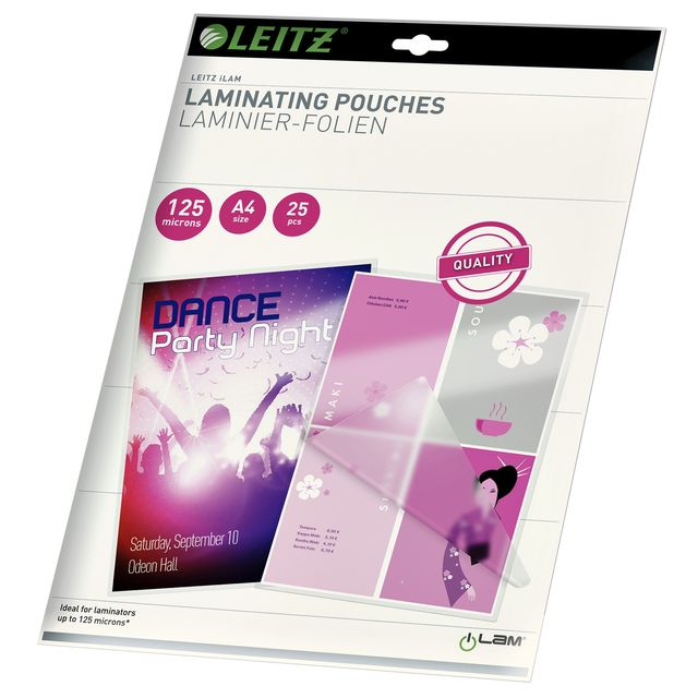 Leitz Pouches EVA laminatorzak 25 stuk(s) 1 Leitz Pouches EVA laminatorzak 25 stuk(s)