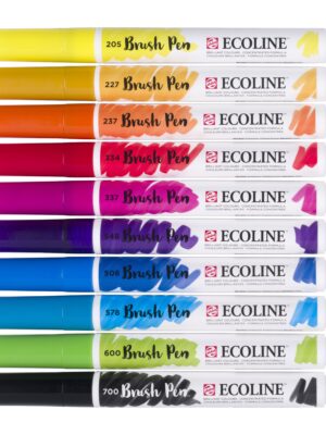 Brushpen talens ecoline set 10 stuks primair