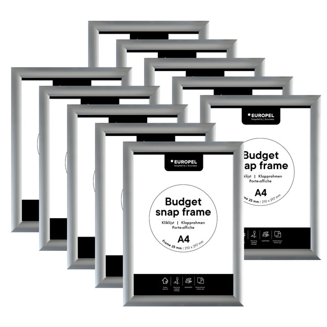 Kliklijst europel budget a4 zilver 10 stuks 1 Kliklijst europel budget a4 zilver 10 stuks