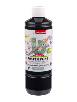 Plakkaatverf bruynzeel fles 500ml zwart