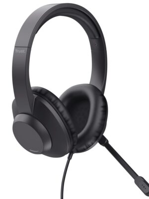 Trust Ayda Max USB Headset Bedraad Hoofdband Kantoor/callcenter USB Type-C / USB Type-A Zwart