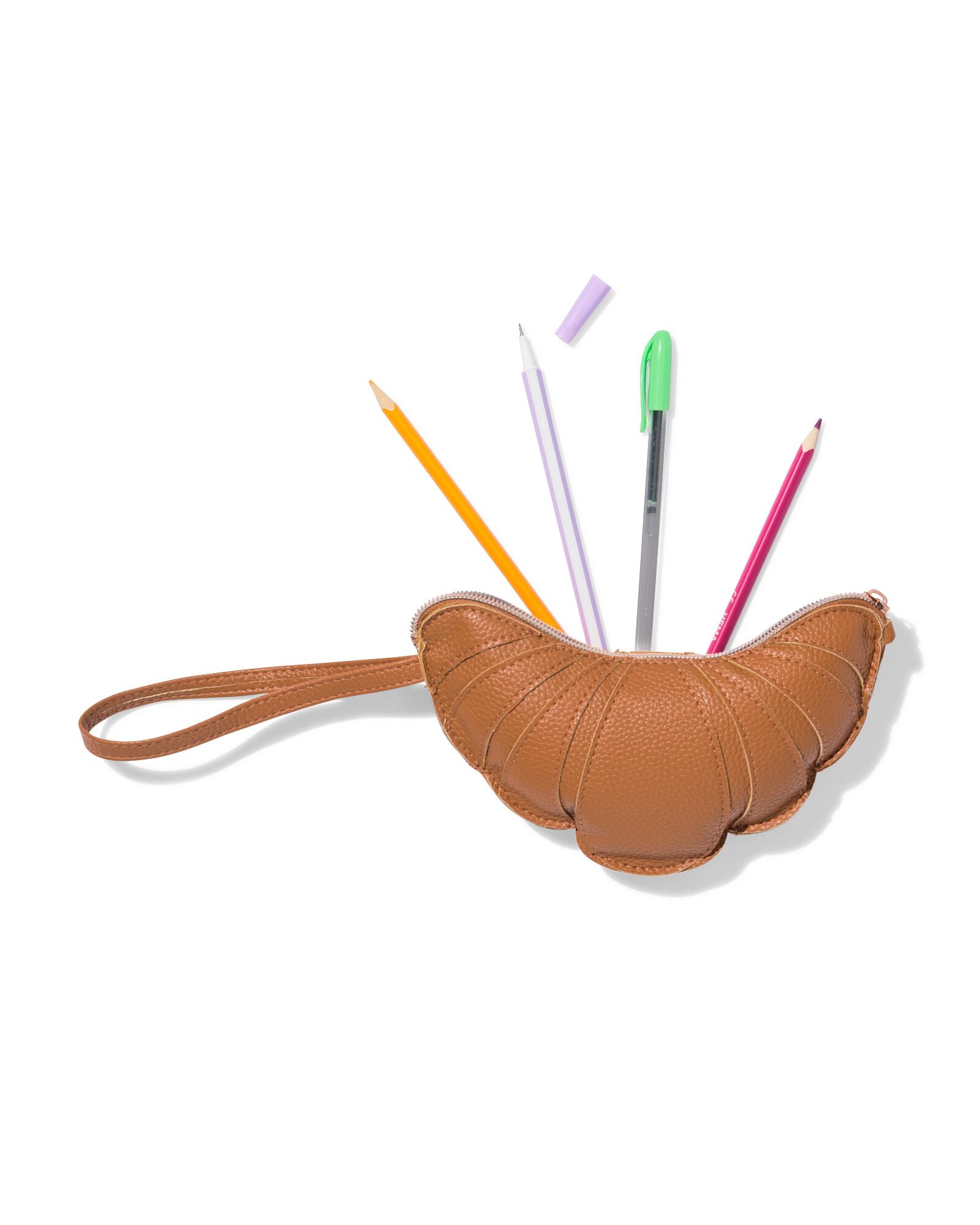HEMA HEMA Etui 20.6x12cm Croissant (bruin) 1 HEMA HEMA Etui 20.6x12cm Croissant (bruin)