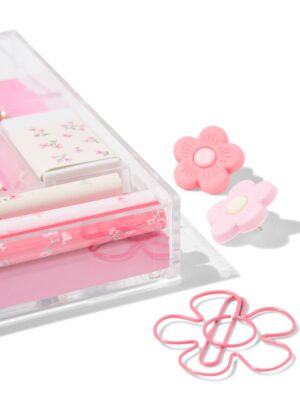 HEMA HEMA Accessoiresset Schrijfwaren Bloemen (multicolor)