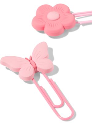 HEMA HEMA Paperclips Bloemen - 6 Stuks (roze)