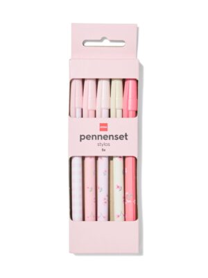 HEMA HEMA Pennenset 15cm Bloemen - 5 Stuks (multicolor)