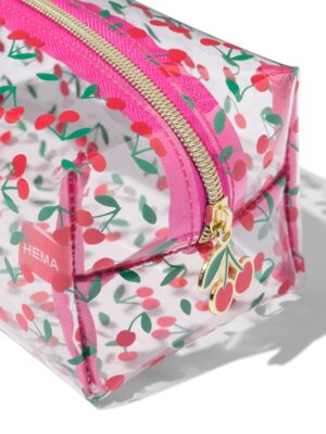 HEMA HEMA Etui 20x8.5x9cm Transparant Kersen (multicolor)