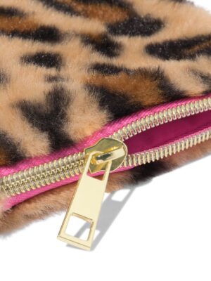 HEMA HEMA Etui 12x9.5x0.5cm Fluffy Panter (bruin)
