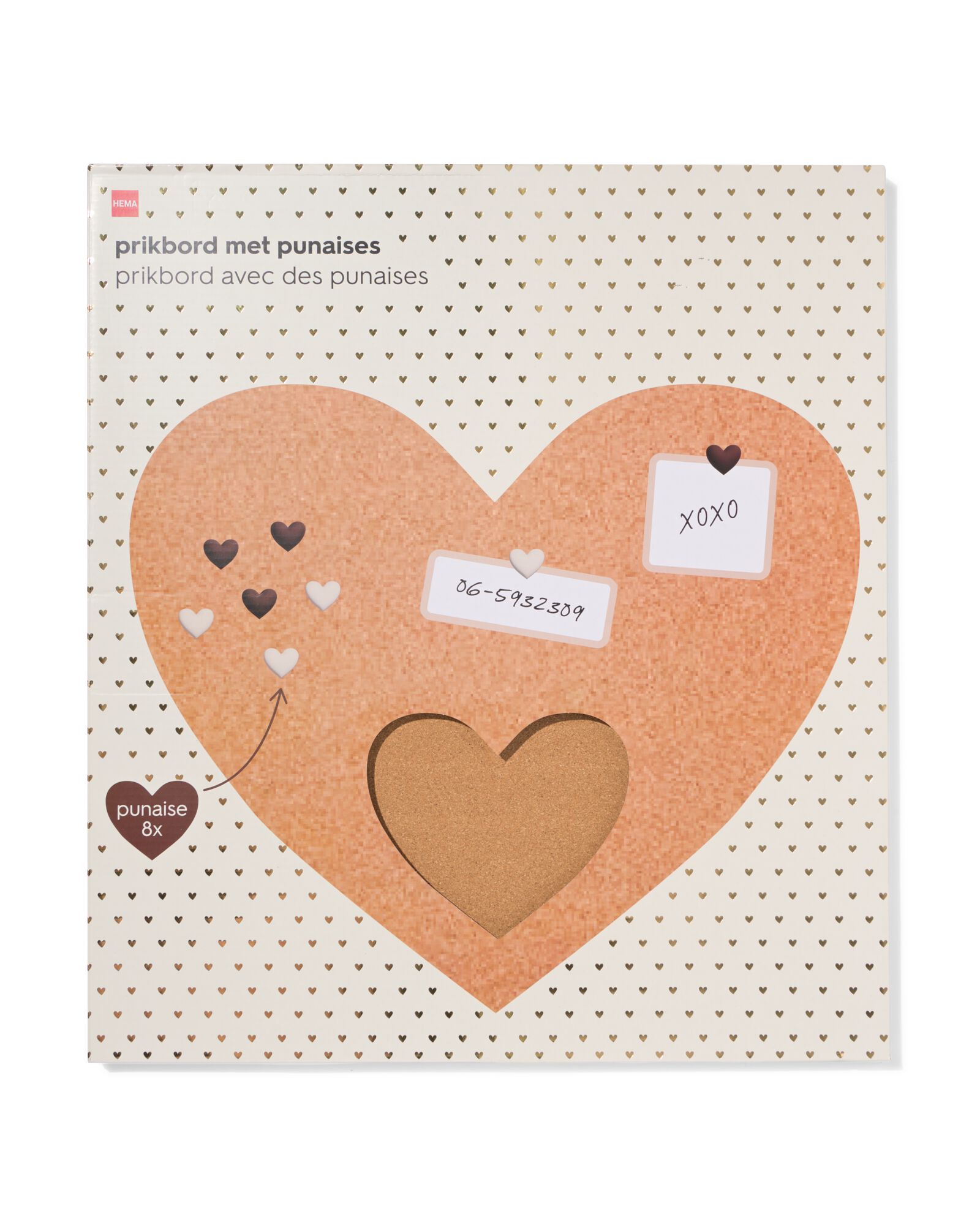 HEMA HEMA Prikbord 50x43.1x2cm Hartvorm (multicolor) 1 HEMA HEMA Prikbord 50x43.1x2cm Hartvorm (multicolor)
