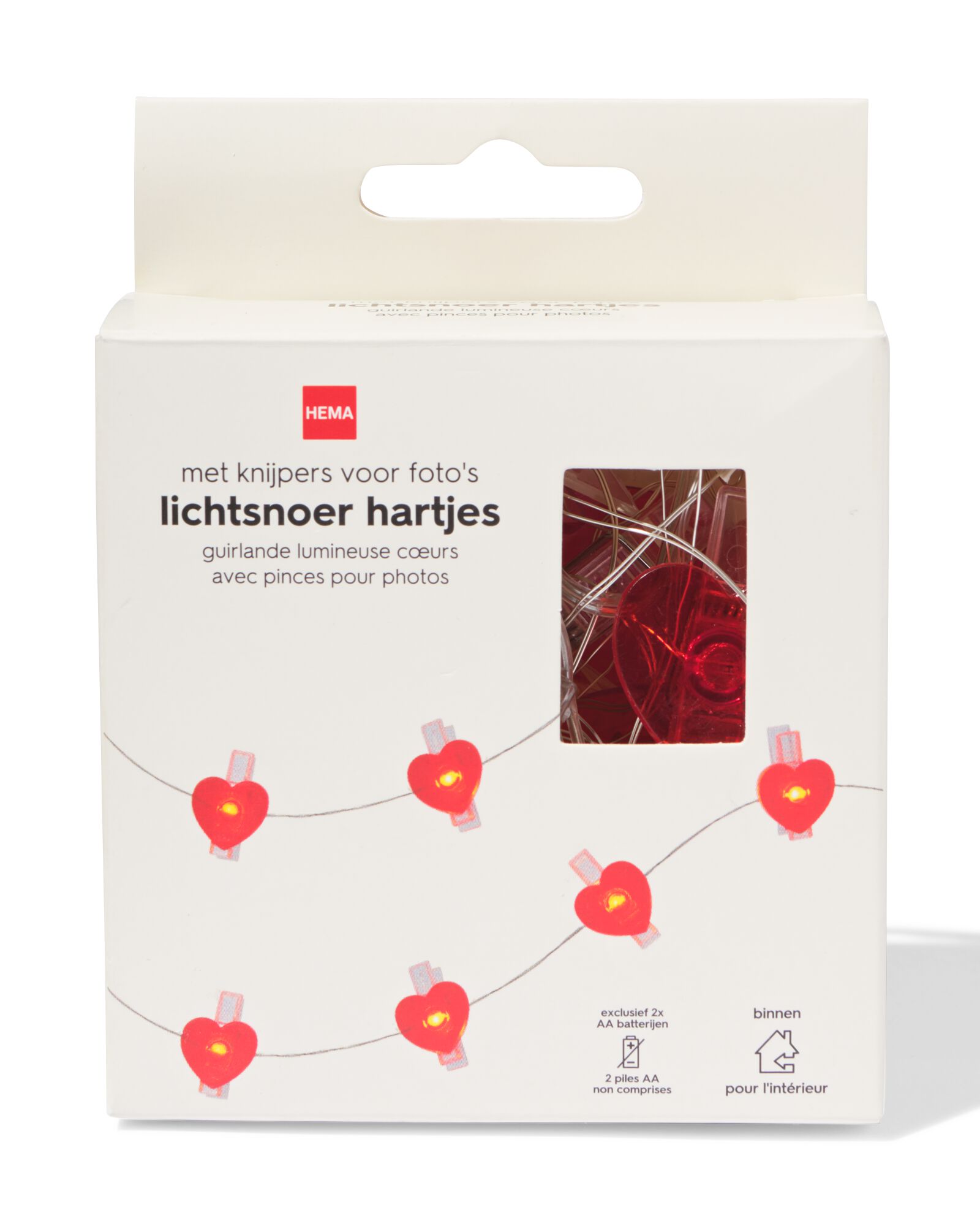HEMA HEMA Lichtsnoer 2m Met 13 Lampjes En Fotohouder (rood) 1 HEMA HEMA Lichtsnoer 2m Met 13 Lampjes En Fotohouder (rood)