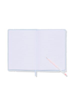 HEMA HEMA Notitieboek A5 Gelinieerd Fluffy Onigiri (lichtblauw)