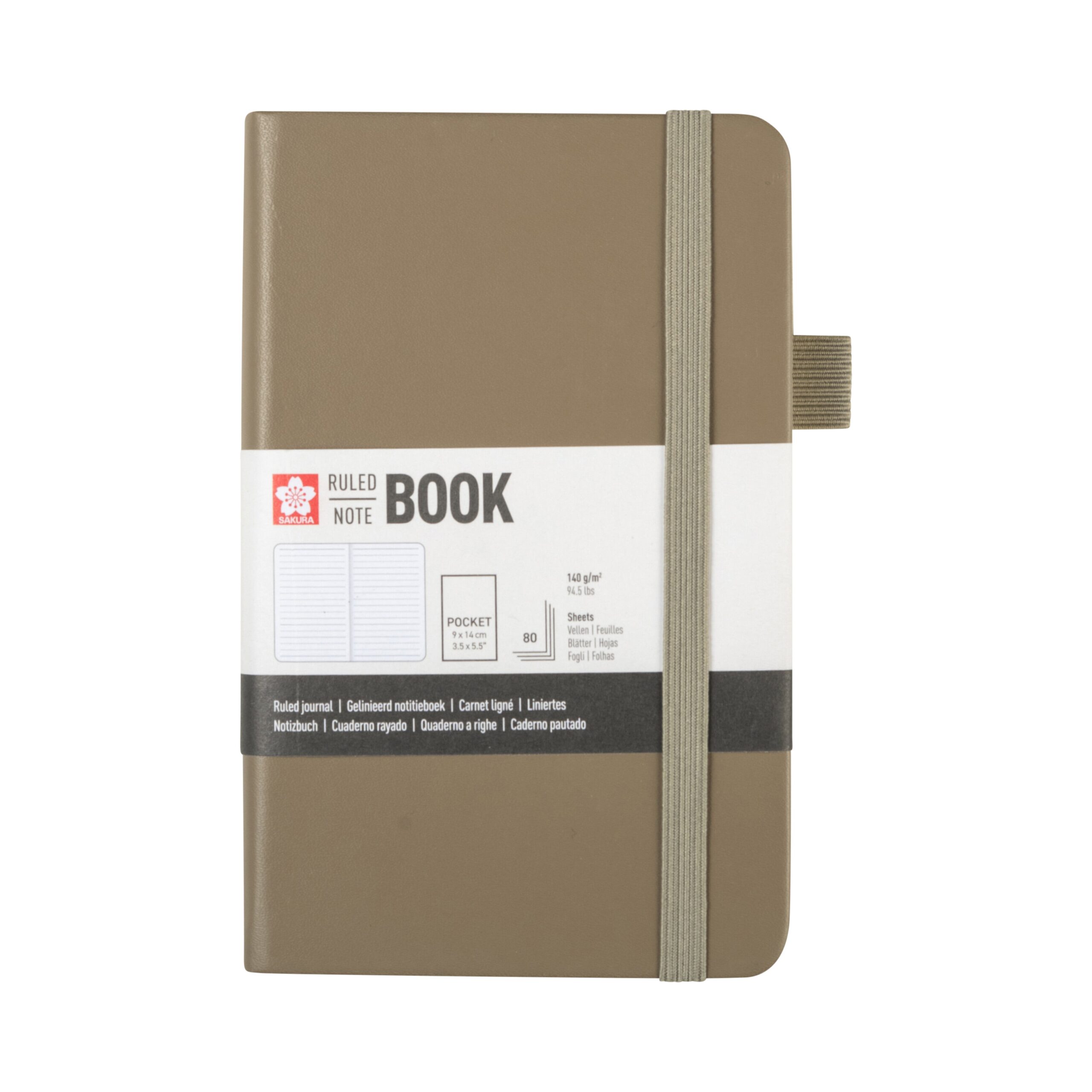 Notitieboek sakura pocket lijn sintel 1 Notitieboek sakura pocket lijn sintel