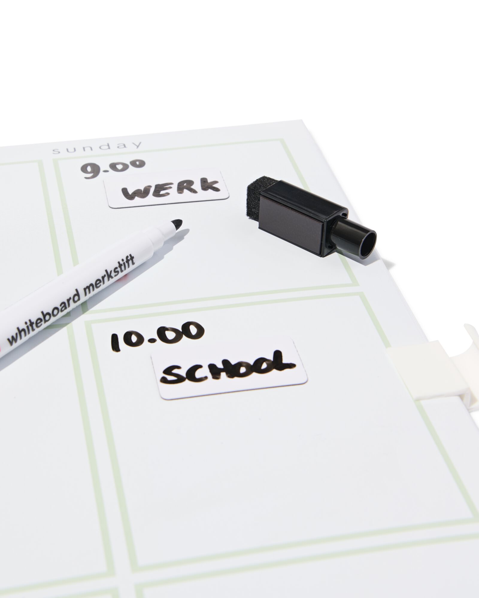 HEMA HEMA Whiteboard Met Beschrijfbare Magneten 60x29.5cm Week 1 HEMA HEMA Whiteboard Met Beschrijfbare Magneten 60x29.5cm Week