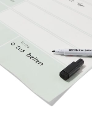HEMA HEMA Zelfklevende Weekplanner 24x34cm Groen