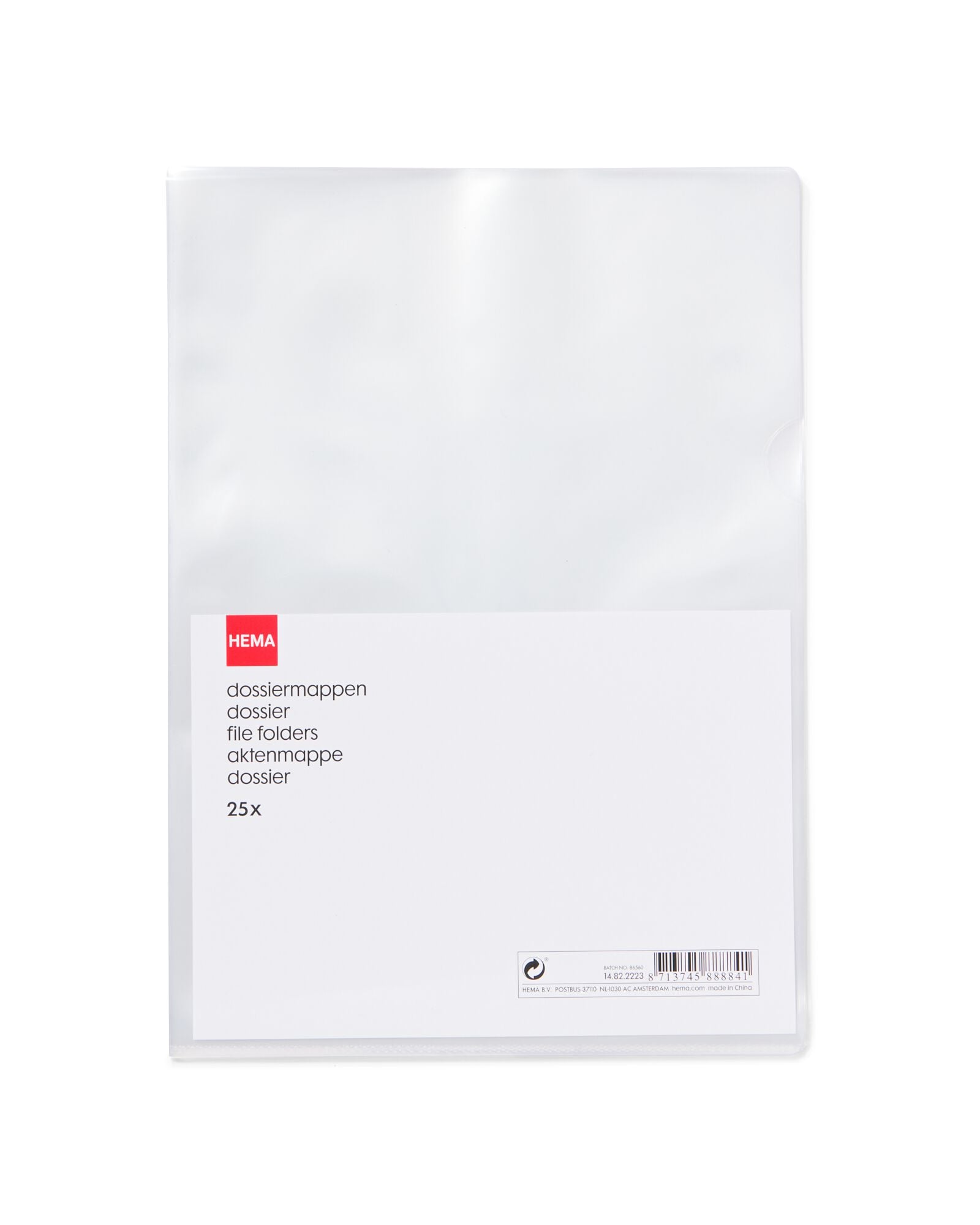 HEMA HEMA Insteekmap A4 - 25 Stuks 1 HEMA HEMA Insteekmap A4 - 25 Stuks