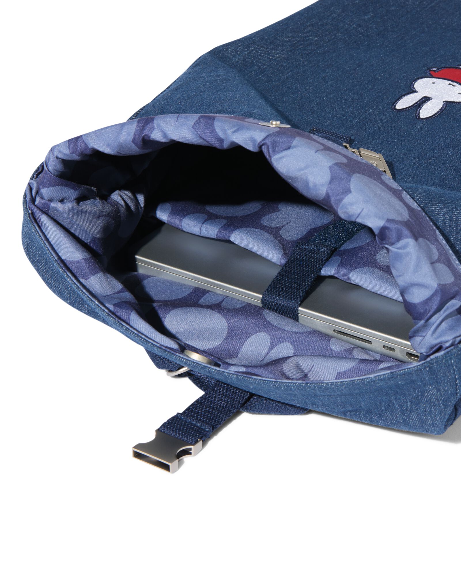 HEMA HEMA Nijntje Rugzak 30x5x36cm Rolltop Denim 1 HEMA HEMA Nijntje Rugzak 30x5x36cm Rolltop Denim