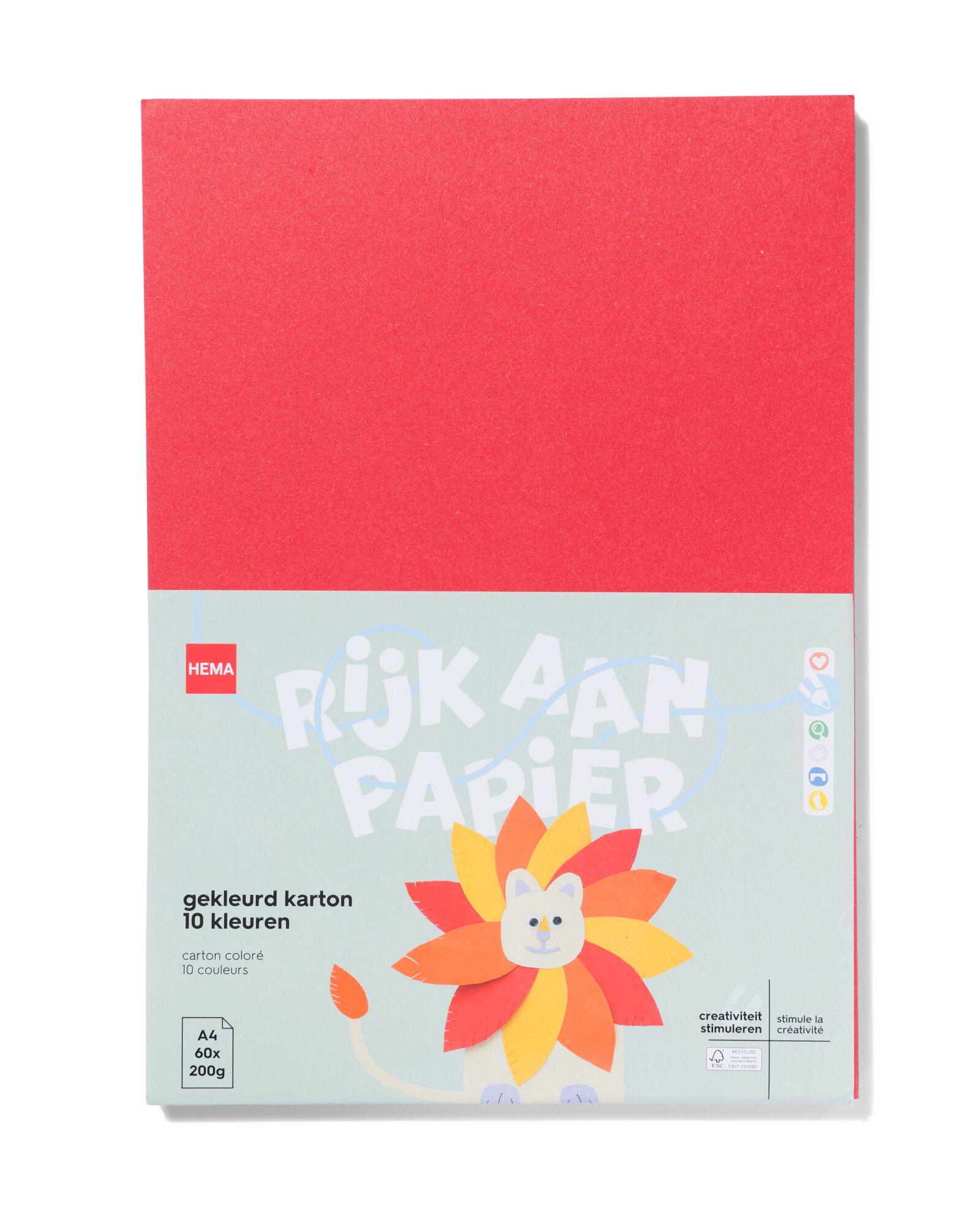 HEMA HEMA Gekleurd Knutselkarton - 60 Stuks 1 HEMA HEMA Gekleurd Knutselkarton - 60 Stuks