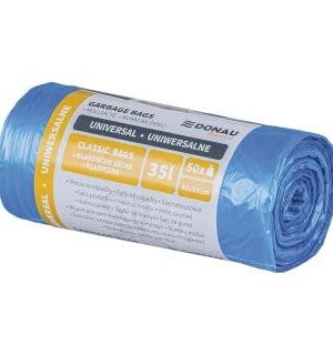 DONAU HOME vuilniszak, 8,5 micron, ft 60 x 50 cm, 35 liter, blauw, pak van 50 stuks