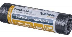 DONAU HOME vuilniszak, 7 micron, ft 70 x 59 cm, 60 liter, zwart, pak van 20 stuks