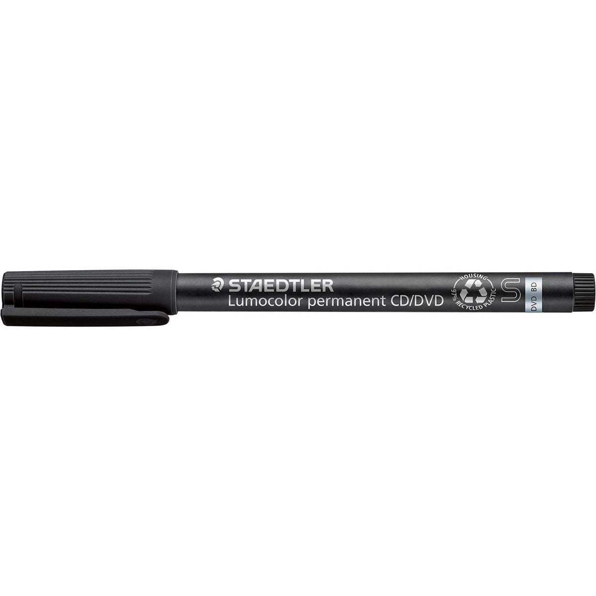 Staedtler Lumocolor CD/DVD/BD-marker zwart 1 Staedtler Lumocolor CD/DVD/BD-marker zwart